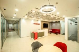 toshiba office interior projects by sls